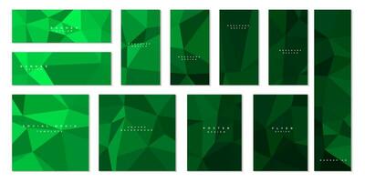 business background set template with creative colors vector