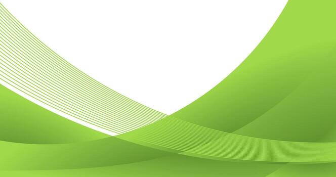 abstract green bio curve background for business with copy space area vector