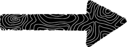 an arrow pointing in the direction of a black and white pattern vector