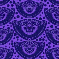 a purple and black pattern with a large melon vector