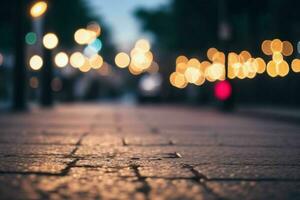 bokeh light on the street background. AI Generative Pro Photo