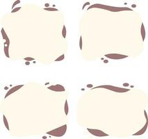 Blob Text Box With Simple Design. Vector Illustration Set.