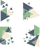 Triangle Corner Shape For Template Background. Vector Illustration Set.