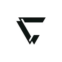 futurista letra C logo vector