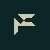 Futuristic letter F logo vector