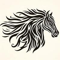 Celestial Equine Elegance, A Majestic Horse with a Comet's Trail Mane. AI Generated photo