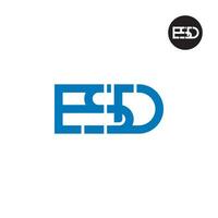 letra esd monograma logo diseño vector