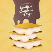 National Graham Crackers Day design template good for celebration usage. graham crackers vector illustration. vector eps 10. flat design.