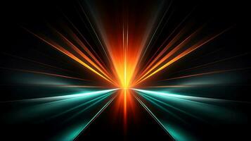 Abstract abstract neon glowing line, Technology background, Generative AI illustration photo
