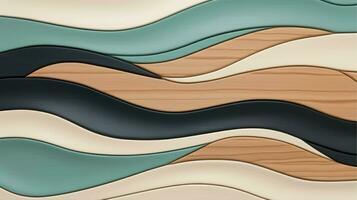 Wood marquetry wall parquet, abstract pattern background, Generative AI illustration photo