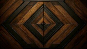 madera marquetería pared parquet, resumen modelo fondo, generativo ai ilustración foto