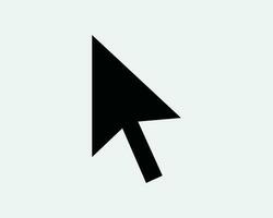 Cursor Icon Arrow Point Pointer Click Clicker Computer Mouse Direction Technology Select Choice Black White Shape Line Outline Sign Symbol EPS Vector