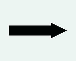 Right Arrow Icon East Side Direction Position Navigation Path Pathway Cursor Here Black White Line Outline Shape Traffic Sign Road Symbol EPS Vector