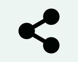 compartir icono compartiendo división nodo social web adelante distribuir botón aplicación comunicar tecnología negro blanco contorno línea forma firmar símbolo eps vector