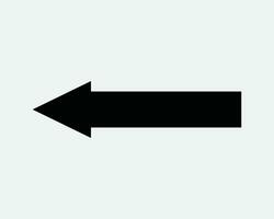 Left Arrow Icon West Side Direction Position Navigation Path Pathway Here Cursor Black White Line Outline Shape Traffic Sign Road Symbol EPS Vector