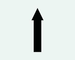 Up Arrow Icon Ahead North Straight Forward Direction Position Navigation Path Pathway Cursor Here Black Shape Traffic Sign Road Symbol EPS Vector