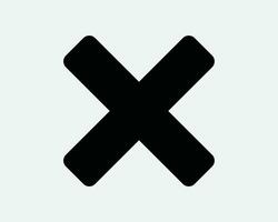 Cancel Icon Delete Remove Revoke Restrict Restricted Eliminate Prohibited X Cross Close Wrong Black White Line Outline Shape Sign Symbol EPS Vector