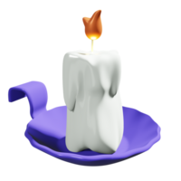 Kerze. Halloween Symbol 3d png