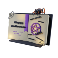 Livre de sortilèges. Halloween 3d icône png