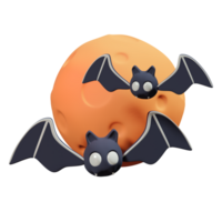 Bat. Halloween Icon 3D png