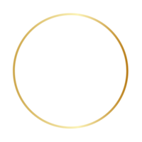 Golden circle for wedding ornament png