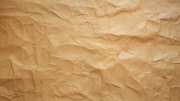 Paper vintage background. Recycle brown paper crumpled texture. AI Generated photo