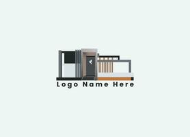 real inmuebles muestra logo diseño gratis modelo vector