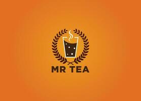 tea logo design template vector