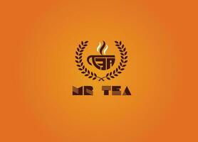 tea logo design template vector