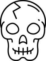 icono de vector de calavera