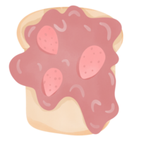 Toast with strawberry png