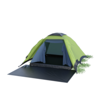 tent on a grassy field with a green png