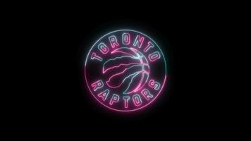 basketball logo with neon effect video