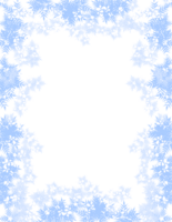 Rectangle winter frame with snowflake border png