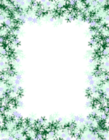 Rectangle winter frame with snowflake border png