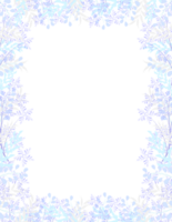 Rectangle winter frame with snowflake border png