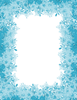 rektangel vinter- ram med snöflinga gräns png