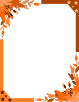 l'automne Cadre clipart. rectangle floral feuilles frontière png