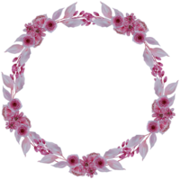 acuarela rosado flor guirnalda clipart png