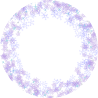 Snowflake wreath frame png