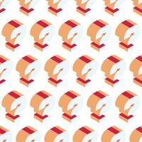Question pattern 3d bold style vector illustration