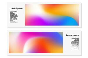 Flyer set liquid colorful gradient style vector