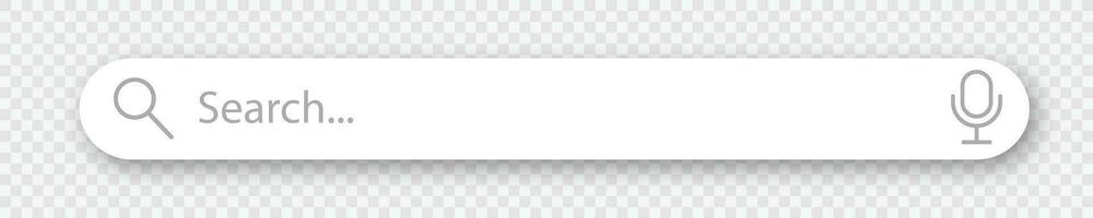 Search bar isolated on chekered background vector