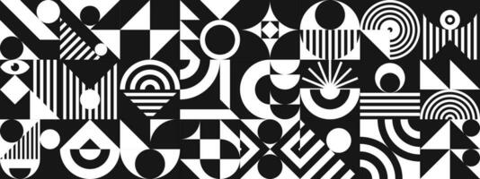 banner bauhaus estilo geométrico mínimo de los años 20 vector