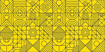 Bauhaus pattern minimal 20s geometric line style vector