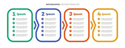 Infographic template timeline process 4 option vector