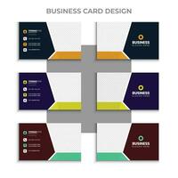 Vector modern professional business card design, abstract simple creative marketing agency visiting card design template with 3color concept.