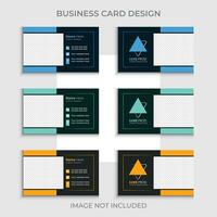 Vector modern professional business card design, abstract simple creative marketing agency visiting card design template with 3color concept.