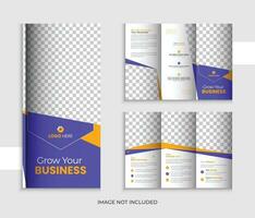 Creative business trifold brochure design, modern marketing trifold brochure design. vector layout, business presentation.