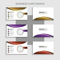 Vector modern professional business card design, abstract simple creative marketing agency visiting card design template with 3color concept.